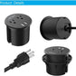 Desktop Power Grommet JSVER Mini Desktop Power Strip Hide Recessed Power Grommet Socket with 2 AC Outlets and 2 USB Charging Ports,Cable for a 3-1/8 Inch Desk Hole for Kitchen Table/Conference Room
