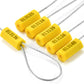 Leadseals(R) 100 Steel Cable Seals Metal Security Seal Numbered Metal Truck Trailer Seals Security Tags Tamper Evident Tags Container Seals Pull Tight Steel Wire Seals (Yellow, 100pcs)