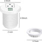 Desktop Power Grommet,Desk Grommet Outlet 2 inch Hole,Power Grommet with USB, Easy Access to 1 power Source Along with 2 USB Power Port Connections(white)