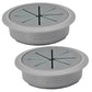 2 Pcs Desk Grommet 3-1/8" / 80 mm, Desk Hole Cover for Cables Dark Grey, Cable Grommet ABS Plastic, Desk Hole Grommet for Home & Office Pc, Detachable Cable Cord Organizer