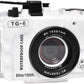 Seafrog WPC-TG6 Waterproof housing case Underwater Diving 195FT/60M Works for Olympus TG-6 Cameras White(Housing + Red Filter)