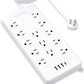 TROND Surge Protector Power Strip 10 ft Cord - Long Extension Cord, 4000J, 13 Widely Outlets with USB C Ports, Flat Plug, Wall Mount, 1875W, Home Gaming Dorm Room Essentials, ETL Listed, White