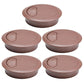 5 Pcs Desk Grommet 2-3/8" / 60 mm, Desk Cord Hole Cover, Cable Grommet ABS Plastic, Desk Hole Grommet for Home & Office Pc, Detachable Adjustable Cable Cord Organizer-Reddish Brown