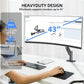 Suptek Ultrawide Single Monitor Arm Mount for 17 to 43 Inch Heavy Duty Curved Screen,Holds 28.6 lbs,Adjustable Gas Spring Monitor Arm Desk Mount Stand,75/100 Vesa Mount,Black(MD71M)