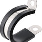 50PCS Cable Clamps 1 Inch 304 Stainless Steel Cable Clamps Rubber Coated Cushioned Insulated Cable Clamp,Automotive Wire Clamps,Pipe Clamps,Metal Clamp for Tube,Wire Cord Installation(25mm)