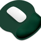 ITNRSIIET Ergonomic Mouse Pad with Wider Memory Foam Wrist Rest +17% - Curved Cushion Reduces Pressure 20%, Pain Relief, Non-Slip, Smooth, Cute Colors, 9.85 x 9 in, Deep Green