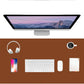 PU Leather Desk Pad Protector Gaming Mouse Pad Non Slip Desk Mat for Keyboard and Mouse Waterproof Desk Writing Pad for Office and Home Desk Accessories(Brown, 31.5 * 15.7)
