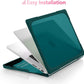 Batianda Compatible with New MacBook Pro 16 inch Case 2024 M4 Chip 2023 2021 Release with M3 M2 Pro Max, Heavy Duty Protective Plastic Hard Shell with Fold Kickstand & Keyboard Cover, Dark Cyan