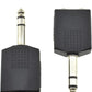 Hahiyo 6.35 M-2x6.35 F-TRS Stereo Plug Interconnect Audio One Male 6.35mm(1/4 inch) and Two Females 6.35mm(1/4Inch) Adapter Splitter Good Signal Sound Snap Tight Not Wobble for Guitar Black 2pcs