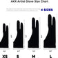 AKX Artist Glove, Palm Rejection Drawing Glove for Graphic Tablet, iPad - Smudge Guard, 2-Finger, Good for Left and Right Hand (Black, Small, 2 Pack)