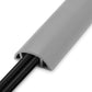 5.5FT Floor Cord Cover, Grey Soft Cable Cover Floor, Large Size Extension Cord Covers for Floor, Power Cord Protector Floor Wire Cover - Cord Channel Diameter: 0.7" (W) x 0.4" (H)