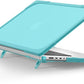 Batianda Compatible with New MacBook Pro 16 inch Case 2024 M4 Chip 2023 2021 Release with M3 M2 Pro Max, Heavy Duty Protective Plastic Hard Shell with Fold Kickstand & Keyboard Cover Protector, Blue
