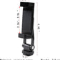 Aluminium Alloy Phone Tripod Mount, Universal Cell Phone Mount Adapter with 2 Cold Shoe Mount for Horizontal and Vertical Shooting, Compatible with iPhone, Pixel, Samsung Galaxy and All Phones