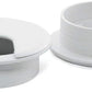 2pcs 2 Inch Desk Wire Cord Cable Grommets Hole Cover for Office PC Desk Cable Cord Organizer Plastic Cover (White-2Pcs)