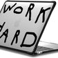CASETiFY Impact MacBook Air 13" (M1/Intel) Case [Cushioned Impact Corners/Scratch-Resistant/Anti-Slip Grip] - Work Hard Black - Clear Black