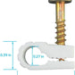 STEREN Coaxial Cable Clips - Cable Holder - Wire Clips - Siding Clips for Hanging - Cord Holder for Desk - Cable Clamps (White, 100 Count - Single Screw)