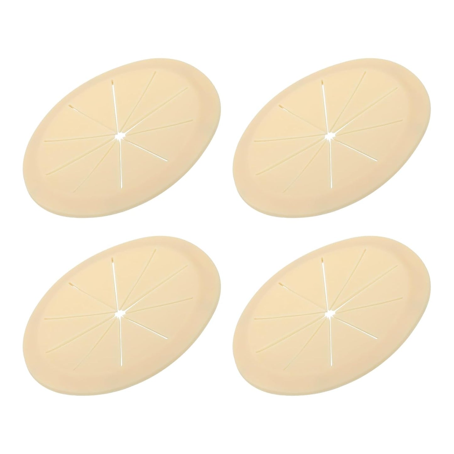 PATIKIL Desk Grommet 3-3/16", 4 Pcs Round Cable Grommet Cord Hole Cover with Adhesive Tape Flexible Table Wire Organizer for Office Home Table Countertop, Yellow