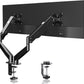 Pholiten Dual Monitor Arm 32inch,Fully Adjustable Gas Spring Monitor Desk Mount Vesa Bracket,Adjustable Tilt/Swivel/Rotate Monitor Stand Up to 22lbs