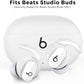 AhaStyle 3 Pairs Beats Studio Buds Ear Hooks Anti-Slip Ear Covers Silicone Accessories【Not Fit in The Charging Case】 Compatiable with New Beats Studio Buds 2021 (White)