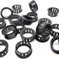 1 Inch (25mm) Black Snap-in Knockout Insulating Bushing Grommets, Plastic Cable Hole Grommets for Wiring, Round Nylon Snap in Locking Electrical Wire Cord Hose & Tubing Protector, 20pcs