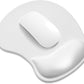 ITNRSIIET Ergonomic Mouse Pad, Cushioned Gel Wrist Rest, Non-Slip Base, Smooth Surface, Cute Multi-Color, 9.5 x 8.2 in, White