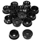 30PCS Cable Grommets, 7/8"(22mm) Desk Hole Cover Petal Shaped Buckle Type Nylon Snap Bushing Grommet, Wire Hole Cover Insert for Cables and Cords Management and Protection of Cabinet, Black