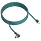 Alvin's Cables M12 X-Code 8 Pin Male to RJ45 Ethernet Cable for Cognex Keyence Camera, High-Flex Cat6a Cable for Industrial Automation, Fieldbus Module, Robotics, Right Angle 6.6ft/2m Green