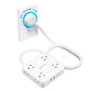 TROND 360° Rotating Plug Power Strip, 5FT Flat Extension Cord with Multiple Outlets 4 USB (2 USB C), Wall Mount Surge Protector 1440 Joules for Home Office Travel Dorm Room Essentials, White