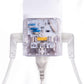 Clamper 3-Outlet Surge Protector 1800 Joules, 1875W, for TV, PC, Xbox, PS5, Refrigerators and Other Appliances (Compact Wall Surge Protector), iCLAMPER Power 3, 1-Pack Clear