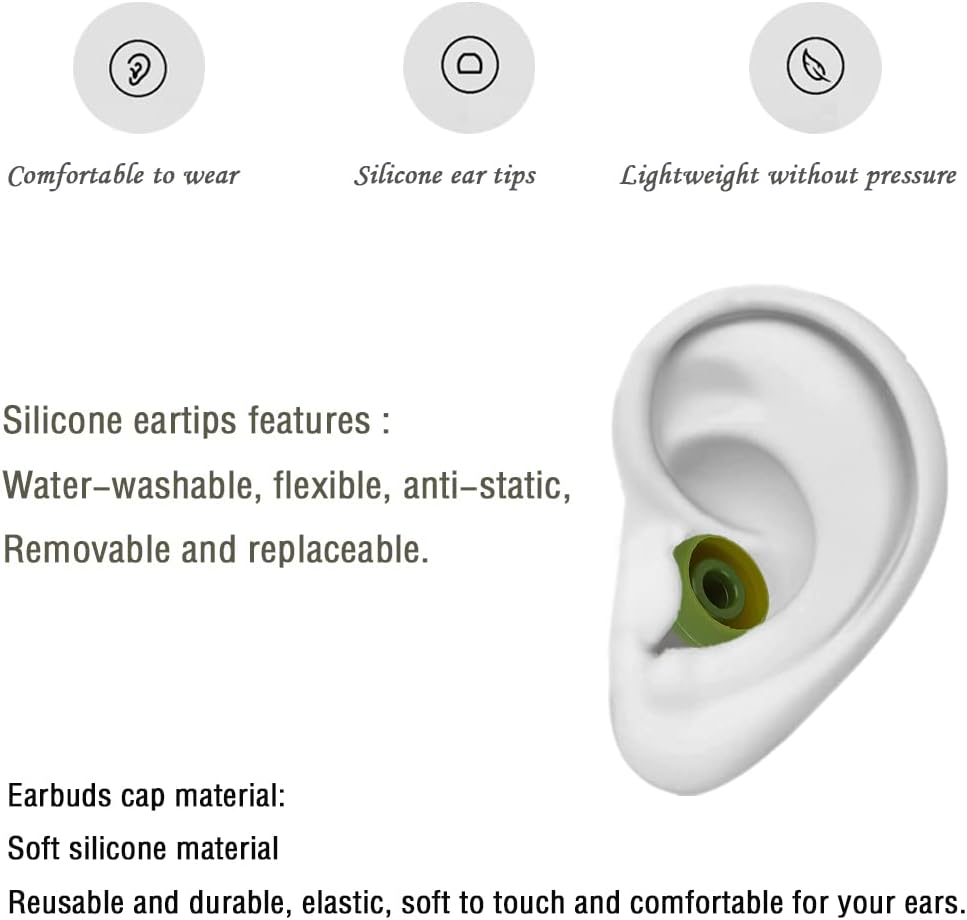 Silicone Ear Bud Tips Replacement Earbud Tips Compatible with Powerbeats 1/2/3 Wireless Beats by Dre Headphones,4 Pairs Earbud Cap