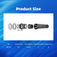 Strain Relief Cord Connector, CGELE 10 Pack NPT 1/4" Waterproof Cable Gland Cord Grip Spiral Adjustable Connector Strain Relief Cord Connectors Joints Nylon with Gaskets