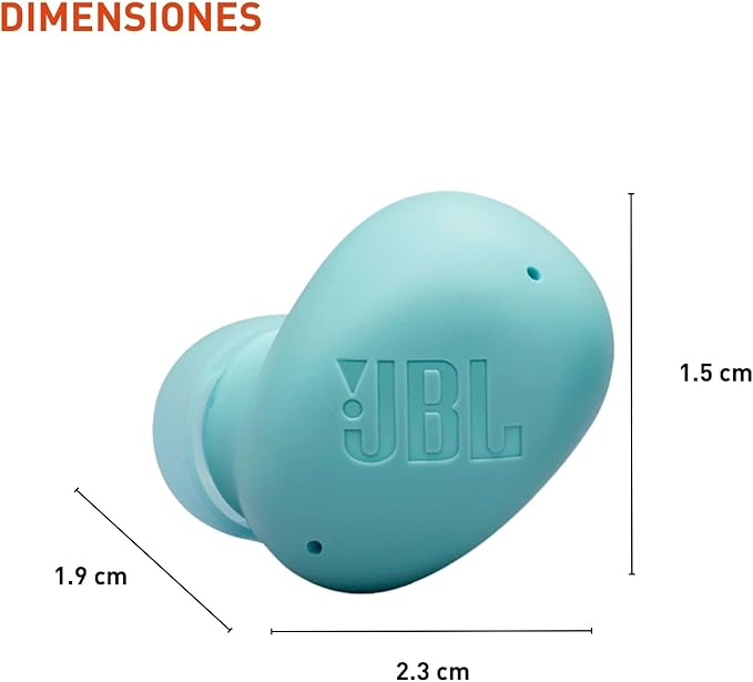 JBL Vibe Buds 2 - True Wireless Noise Cancelling Earbuds with JBL Pure Bass Sound & Smart Ambient Technology, 4mics for Crisp, Clear Calls, up to 40Hrs of Playback, IP54 Dust & Water Resistant (Blue)