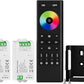 BTF-LIGHTING 5050SMD FCOB COB RGB RF Remote RC03RFB &2PCS C03RF Tuya Controller Kit 4 Zones RF 2.4GHz Wireless Remote Group Control PWM RGB (+ R G B) 4pin LED Strip DC5V DC12V DC24V