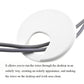 HAHIYO 2Pcs 2Inch/50mm White ABS Plastic U-Shaped Desk Grommet Wire Grommet Cable Management Cord Hole Cover Desk Wire Hole Insert Wire Organizer for Computer Office Home School Equipment Systems