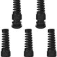 Strain Relief Cord Connector, CGELE 5 Pack NPT 1/2" Waterproof Cable Gland Cord Grip Spiral Adjustable Connector Strain Relief Cord Connectors Joints Nylon with Gaskets