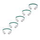 TRUECABLE Cat6 Component Rated Patch Cable, Unshielded (U/UTP), 6in, Green, 28AWG Solid Copper, Snagless 10G High-Speed Ethernet Cable, PoE++ 4PPoE 100W, UL Listed, RoHS-3, 5 Pack
