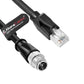Alvin's Cables M12 X Coded 8 Pin Male to RJ45 Shielded Ethernet Cable M12 8 Position Cat6a Cable for Cognex Industrial Camera 15M/49.2ft