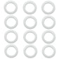 12 Pcs Rubber Grommets, 0.98" Inside Diameter 1" Drill Hole Rubber Wire Grommets O Ring Grommets for Wire, Firewall, Cables, Plugs (White)