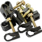 STEREN Coaxial Cable Clips - Cable Holder - Siding Clips for Hanging - Cord Holder for Desk - Cable Clamps - Cord Clip - Wire Organizer Clips - Tv Mount Screws (Black, 200 Count - Single Screw)