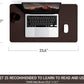 YSAGi Non-Slip Leather Desk Pad, Waterproof Laptop Computer Desk Keyboard Mat, Table Protector Blotter Mat, Large Mouse Pad for Office/Work/Home/Decor(Dark Brown, 23.6" x 13.7")