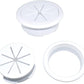 Aifeier ET 2PCS Desk Grommet 2 Inch/50mm Rubber Cable Wire Grommet Cable Hole Cover for Managing and Hiding Office PC Desk Cable Cord (White)