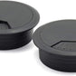 2pcs 2 inch Desk Wire Cord Cable Grommets Hole Cover for Office PC Desk Cable Cord Organizer Plastic Cover Black (Black-2Pcs)