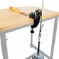 Arm Wrestling Pulley System with Adjustable 1.5m Steel Cable, Dual Aluminum Pulleys, 220lb Capacity, Table Clamp and Loading Pin for 1” & 2” Weight Plates, Wrist Strength Training Equipment