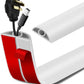 Floor Cord Cover Self Adhesive Cord Hider Floor Extension Cord Covers for Floor Power Cord Protector Cable Management Prevent Cable Trips Cable Cavity 0.32" W x 0.32" H (White, 20Ft)
