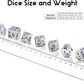 Flower Silver Metal Dice, DNDND 7 PCS Heavy Metallic D&D Dice Set with Gorgeous Gift Case for Dungeons and Dragon Tabletop Game (Matte Silver with Purple Flower)