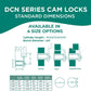 Olympus Locks DCN3 Rekeyable Cam Locks | 1-3/8 in Cylinder KD Key Lock, Grade 1 Cam Lock for Doors & Drawers, US26D Chrome, Keyed Different