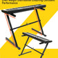 Stage Rocker Z-Style Keyboard Stand, Adjustable Width for 61/88 Key Keyboards, Sturdy & Durable Digital Piano Stand, Easy Storage, Sleek Black.