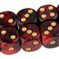 20PCS Polyhedral Dice D6 Dice 16mm Acrylic 6 Sided Dice Game Dice for RPG MTG DND Dice Table Games (Blue Black and Red Black)