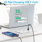 30W Recessed Power Strip USB C, Desk Flush Mount Outlet Plug in 6 AC & 8 USB Ports for Furniture Conference Power Hub, 6FT