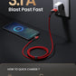 AINOPE USB C Cord 3.1A Fast Charge, [2-Pack, 6.6ft] Type C Charging Cable Right Angle, Resistant Nylon Braided USB-A to USB-C Charge Compatible Galaxy S10 S9 S8 Plus S21, V30,V20,G6, Type C Charger